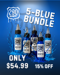 5-set BLUE Bundle: Twilight Blue, Military, Deep Blue, Oiler Blue, Water Blue (1oz ea)