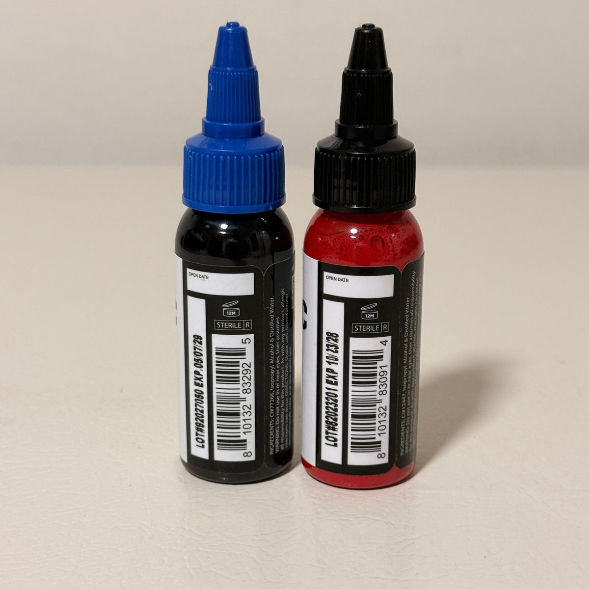 Dynamic Color Tattoo Ink, Triple Black & Fire Red, Exp 10/28 & 08/29