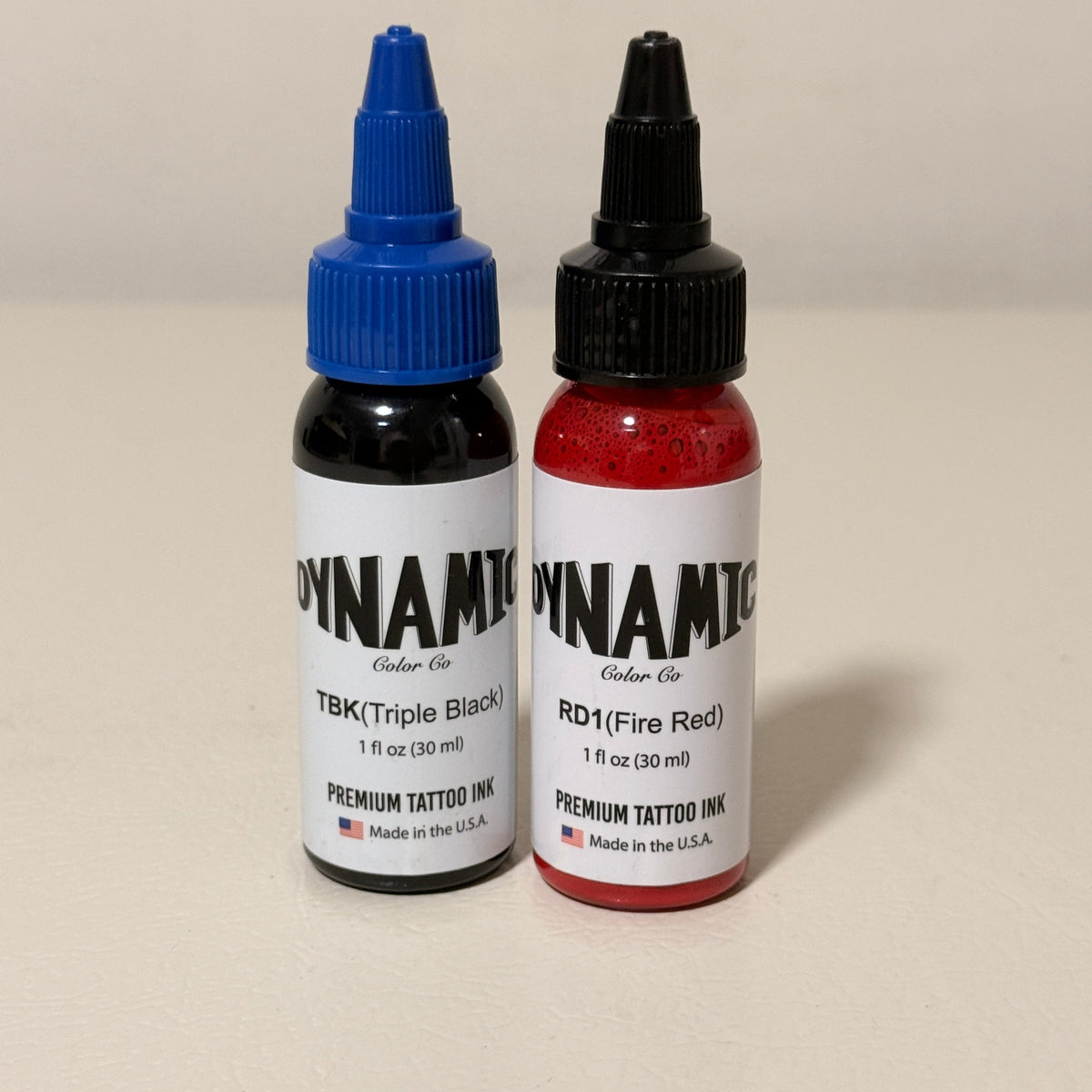 Dynamic Color Tattoo Ink, Triple Black & Fire Red, Exp 10/28 & 08/29